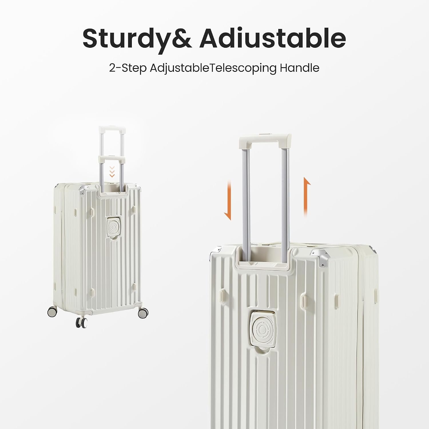 4-Piece Luggage Set with Collapsible Cup Holder and 360° Silent Spinner Wheels - Image 2