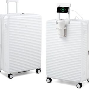 28 Inch Large Hard Shell Checked Luggage with Spinner Wheels