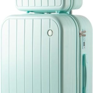 2-Piece Carry-On Luggage Set with Spinner Wheels and Durable Hard Shell Construction