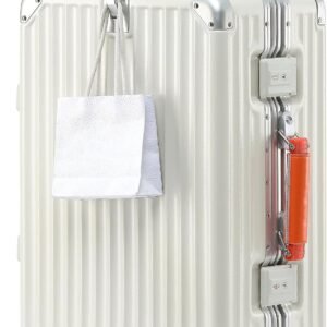 24 Inch Checked Luggage with Leather Handle