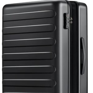 24 Inch Medium Expandable Hard Shell Checked Luggage with Spinner Wheels, Lightweight Material and Combination Lock